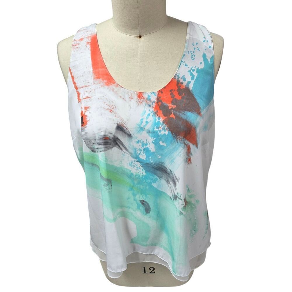 Calvin Klein Jeans Floral Layered Tank Top XL - Picture 2 of 6